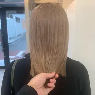 ミディアム カラー ヘアアレンジ ハイトーン/美髪矯正 🍃大江拓実のヘアスタイル