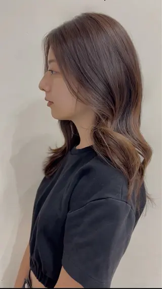 セミロング カラー ayane🎀／ レイヤーカット💫のヘアスタイル