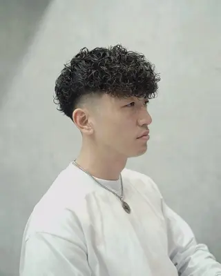 ショート パーマ メンズ GAKU /フェード /メンズ/難波のヘアスタイル