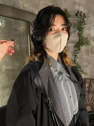 ミディアム カラー haco＋所属・圧倒的デザイン力 店長🎨RENAのヘアスタイル