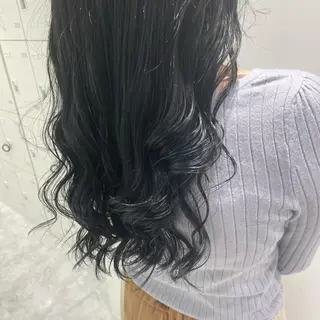 セミロング カラー パーマ ヘアアレンジ ネイル マツエク・マツパ 韓国風ベージュ🤎 赤みなし🌿横浜🤎のヘアスタイル