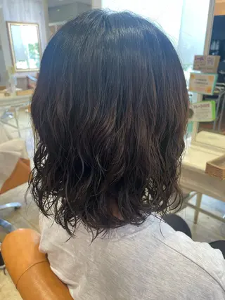 ミディアム パーマ 上田 早恵のヘアスタイル