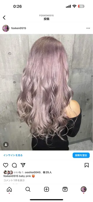 カラー Rlino所属・ﾊｲﾗｲﾄ/ﾚｲﾔｰ ｶｯﾄ/大嶽謙のヘアスタイル