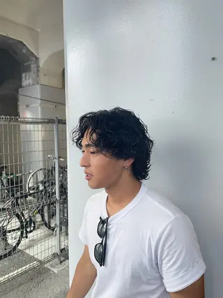 ミディアム パーマ Ww..メンズサロン by fifth 大阪梅田茶屋町店所属・メンズパーマ/茶屋町 /瀧内のヘアスタイル