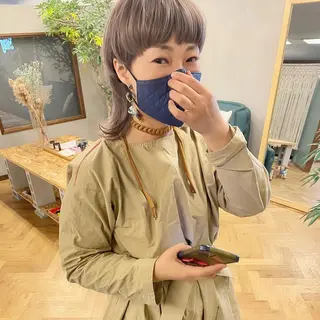 ショート カラー パーマ tatsumi/ボブ ウルフ/レイヤーのヘアスタイル