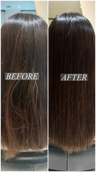 セミロング cue所属・石和茉由香/カラー /パーマ/縮毛矯正のヘアスタイル