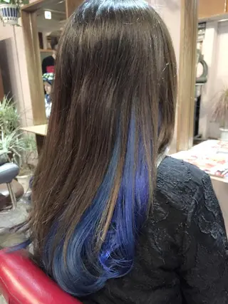 ミディアム セミロング ロング カラー 原宿サロン代表 デザインカラー伊藤卓のヘアスタイル