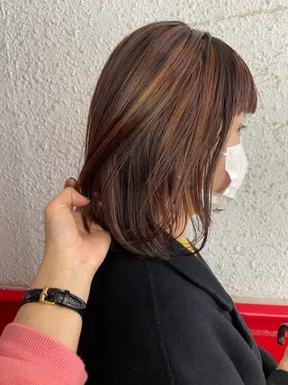 ミディアム さの あやねのヘアスタイル