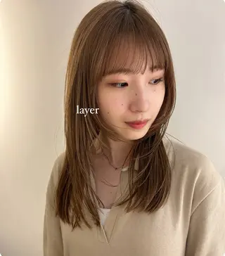 セミロング Ata.所属・kubo nozomiのヘアスタイル