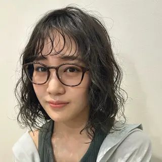 ミディアム パーマ 縮毛矯正/ヘッドスパ 牧野のヘアスタイル