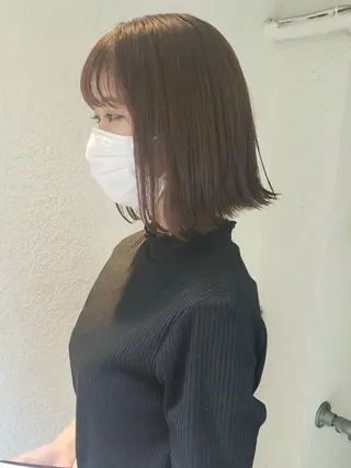 ミディアム 🇰🇷透明感×ハイ トーン🌟tomoのヘアスタイル