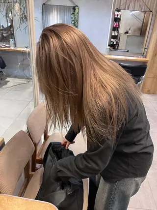 ロング カラー 赤み消しカラー / ヨシダトモキのヘアスタイル