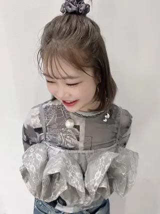 ミディアム 🎀ハイトーン・ボブ 心斎橋【あやか】🎀のヘアスタイル