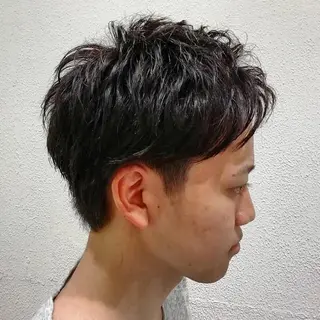 メンズ パーマ ショート Ash 店長 木村 和人のヘアスタイル
