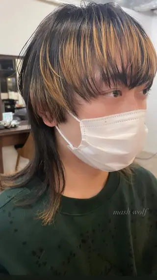 ミディアム ウルフカット/ボブ りなのヘアスタイル