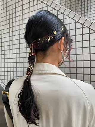 セミロング 🍋暖色カラーヘアア レンジniina🍋のヘアスタイル