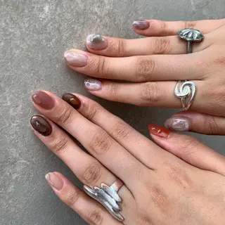 ネイル 【淡色color/ nail】maikoのネイルデザイン