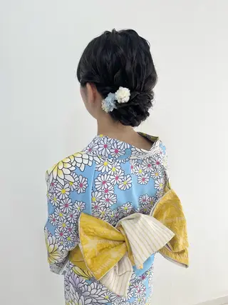 セミロング ヘアアレンジ ヘアセットサロン /上坪愛美のヘアスタイル