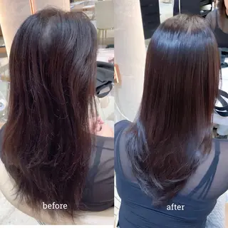 ロング パーマ 透明感カラー／韓国 レイヤーmomokaのヘアスタイル