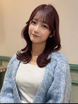 ミディアム 韓国レイヤー/顔周り /縮毛矯正/羽田航のヘアスタイル