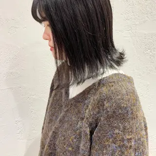 ミディアム カラー 🫧透明感カラー/ ボブ/小笠原汐海🪽のヘアスタイル