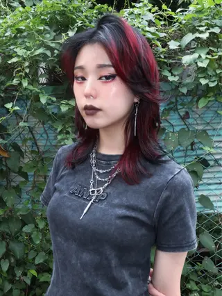 セミロング カラー ヘアアレンジ @kyoniyy KYONIのヘアスタイル