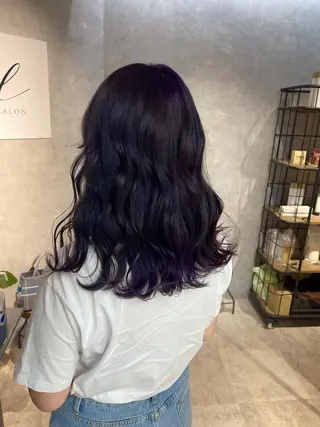 ロング カラー オフホワイトアンドなんば所属・福西 洋斗のヘアスタイル