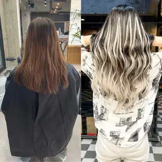 ロング カラー ヘアアレンジ TATSUYA アートディレクターのヘアスタイル