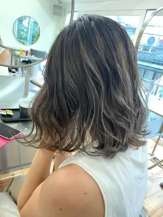 ミディアム カラー Reb_keiji 👑小倉圭司のヘアスタイル