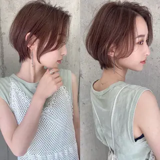 ショート カラー ブリーチなし/暖色/ 透明感/ririkaのヘアスタイル