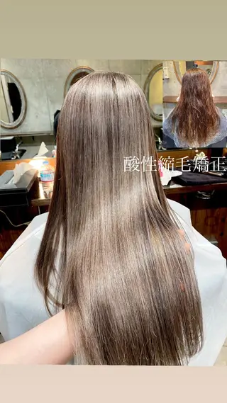 ロング コールネックスザサロン所属・白髪ぼかし×デザイン 🕊️🫧ホウジョウのヘアスタイル