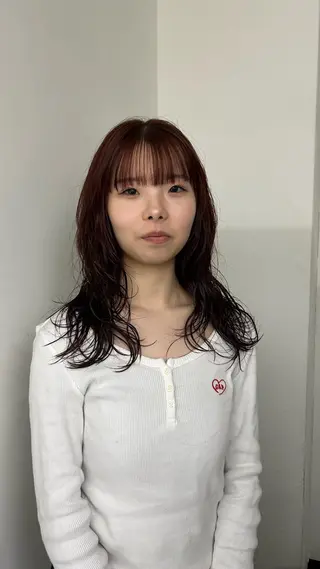 ミディアム カラー パーマ 名古屋栄/ブリーチ/ ボブ🧃木下桃嘉のヘアスタイル