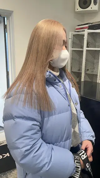 ロング カラー パーマ ヘアアレンジ メンズ キッズ ネイル マツエク・マツパ アイブロウ 艶ハイトーン/ヘア アレンジAYAKAのヘアスタイル