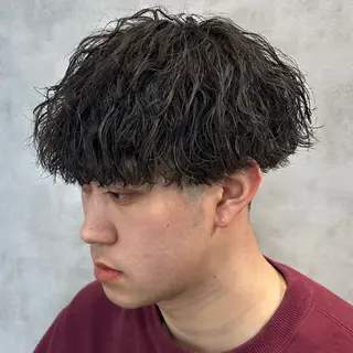 ショート パーマ メンズ メンズウルフ特化🐺 🔥長山耕大🔥のヘアスタイル