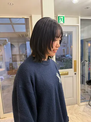 ミディアム カラー ミルクティー× グレージュMOMOのヘアスタイル