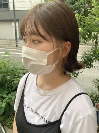 ミディアム 亀川蓮 Agu hairのヘアスタイル