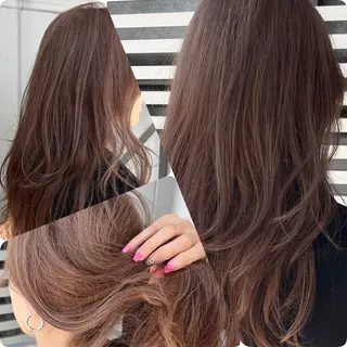 セミロング カラー 【ミディアムと ロングに特化】島田恋のヘアスタイル