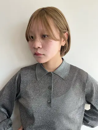 ショート パーマ/オリーブ/ 酸性ストレート/ゆなのヘアスタイル