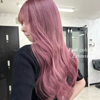 ロング カラー シールエクステ特化 ハイトーン、NANAのヘアスタイル