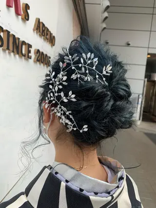 ロング カラー ヘアアレンジ Zina天王寺 CHIAKIのヘアスタイル
