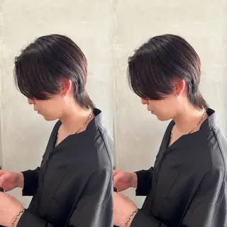 パーマ メンズ センターパート ／植田のヘアスタイル