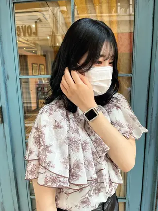 ミディアム カラー rotika by Doll hair所属・RYOKA/ 透明感カラー/韓国風のヘアスタイル