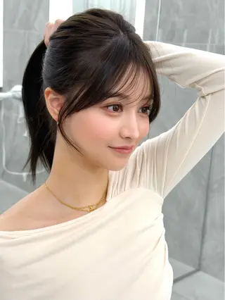 セミロング カラー MAEUL NAGOYA所属・前髪顔周り/レイヤー 韓国/桔川恒のヘアスタイル