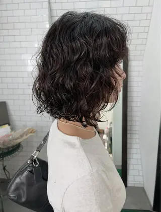 ショート 紙屋町ショート /ボブ　パーマ河内蓮のヘアスタイル