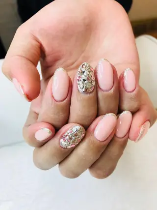 ミディアム カラー パーマ ヘアアレンジ メンズ ネイル マツエク・マツパ Sunny side nailのネイルデザイン