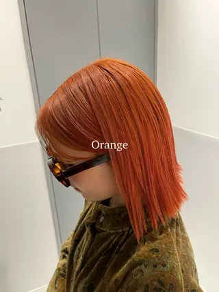 ミディアム カラー RINA🧤 デザインとボブのヘアスタイル