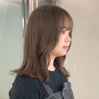 ミディアム カラー レイヤーカット🪄 ヘアセット🪄シホのヘアスタイル