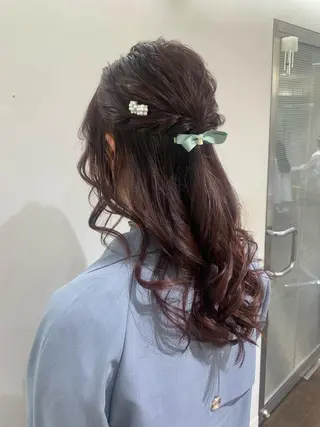 ロング ヘアアレンジ GO TODAY シェアサロン 銀座Arc店所属・デジタルパーマ🫧 韓国風ヘア🫧サクラのヘアスタイル