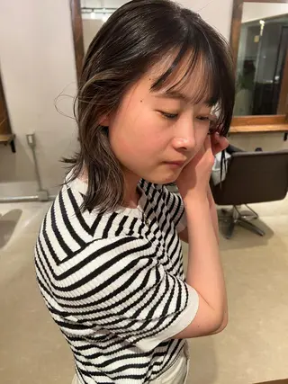 ミディアム レイヤー/ボブパーマ /垢抜け/タクミのヘアスタイル