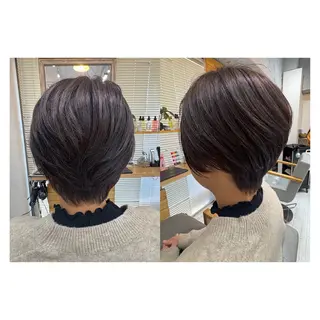 ショート レイヤーカット・ 縮毛矯正 星野のヘアスタイル